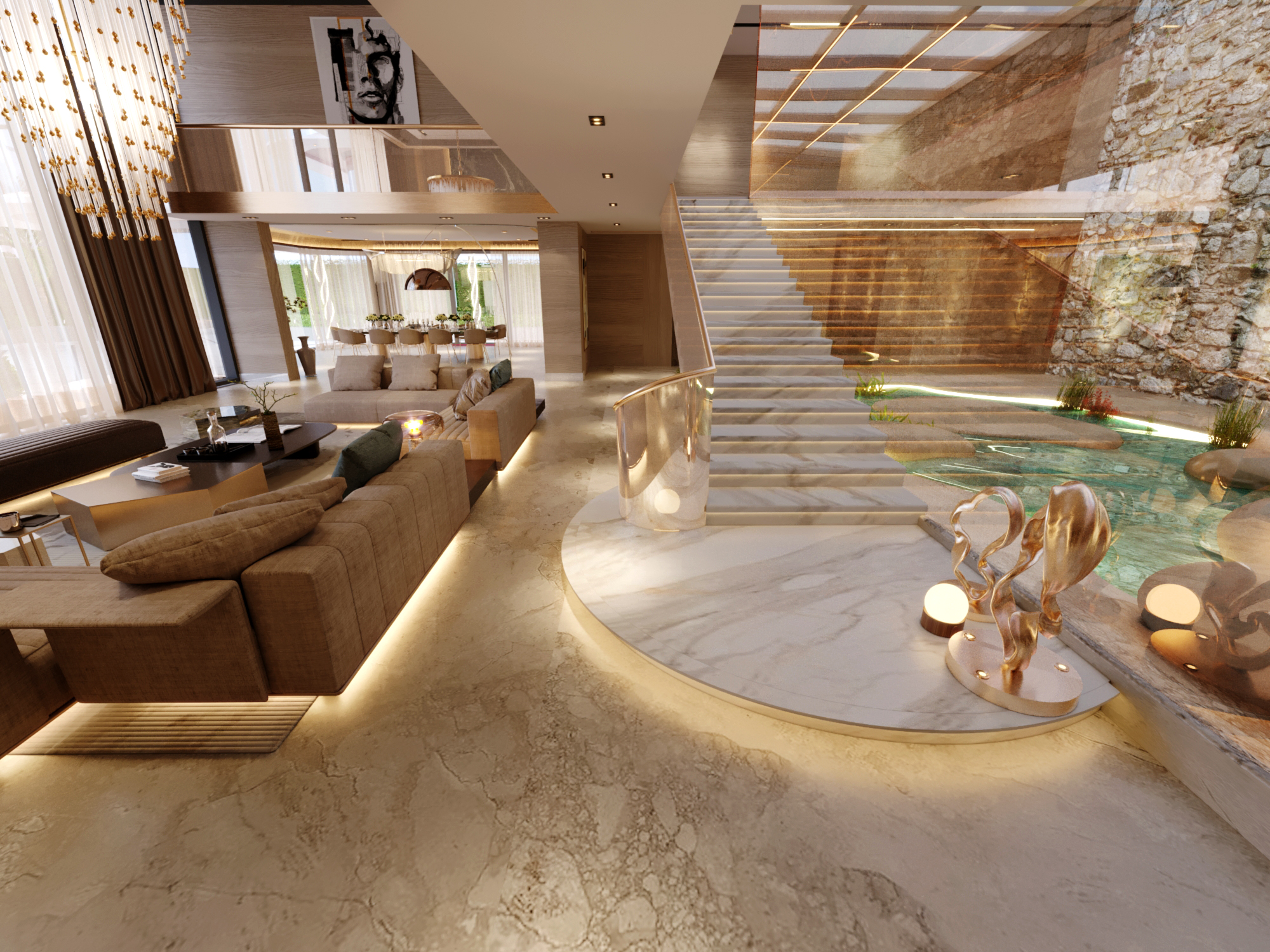 villa living view 03